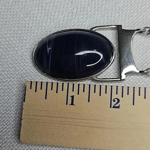 Lia Sophia Silver Chain Deep Purple Long Pendant Necklace - Picture 12 of 12